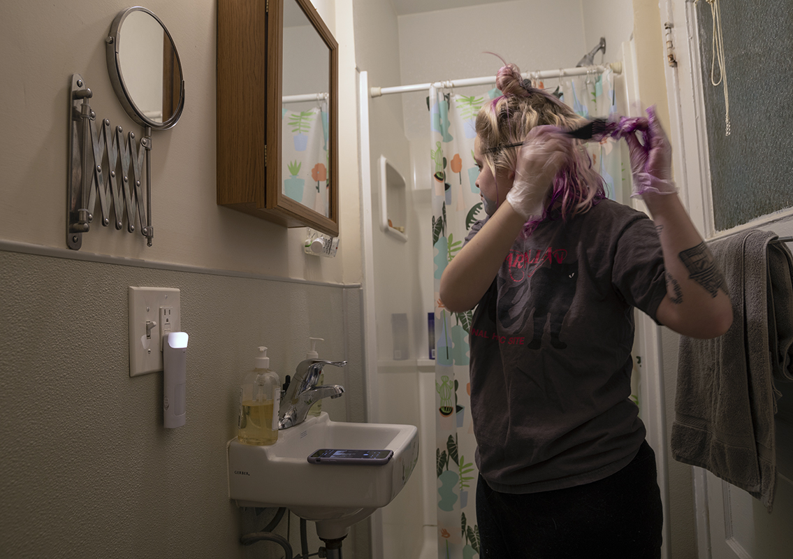 A Girl Dyes Her Hair When She's in Distress